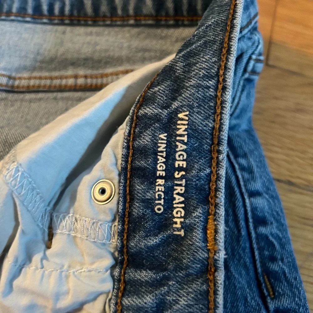 Women’s Distressed Vintage Straight Blue Denim Jeans